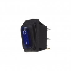 Square rocker switch, waterproof, 20A blue with backlight