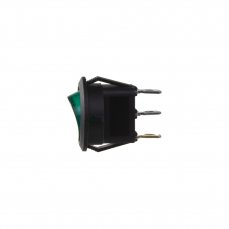 Round rocker switch 20A green with backlight