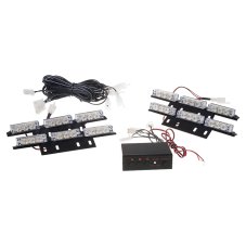 LED predátor do mřížky modro-červený 12V