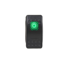 Rocker switch green backlight