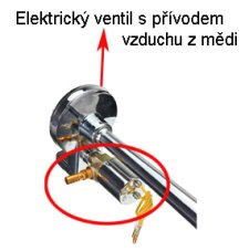 Singl-fanfára 640 mm, chróm, hlboký tón bez kompresora