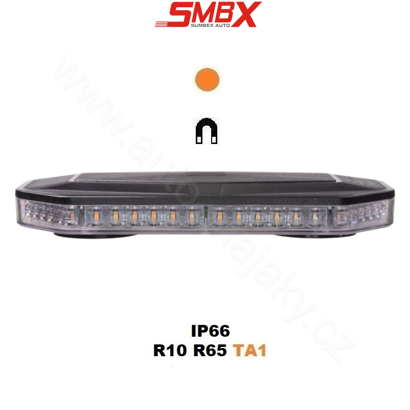 Mini LED rampa, oranžová, 12-24V, ECE R65, magnet