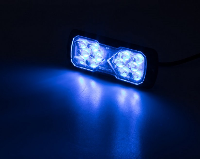 View of working blue LED predator