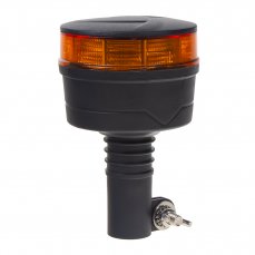 LED maják, 12-24V, 30x0,7W, oranžový na držiak, R65