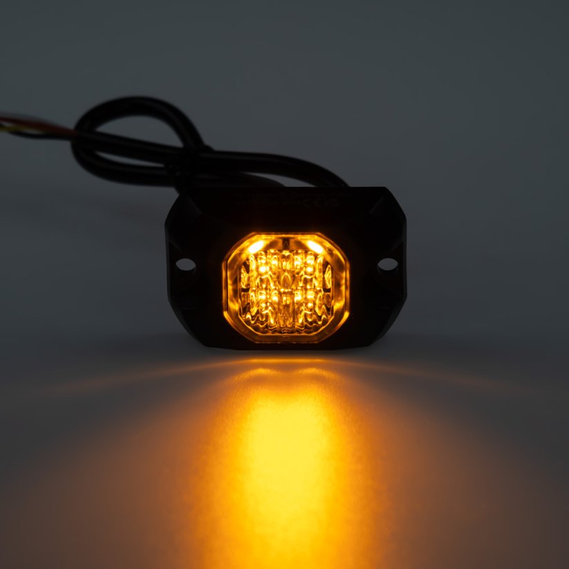 PROFI external amber LED warning light, 12-24V, ECE R65