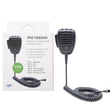 Mikrofon PNI VX6000 s funkcí VOX, se 6 piny, pro rozhlasové stanice CB