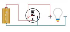 Round metal button, green backlight