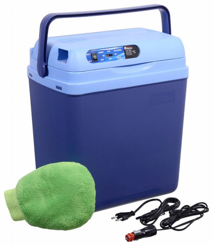 Chladiaci box 25 litrov BLUE 230/12V displej s teplotou