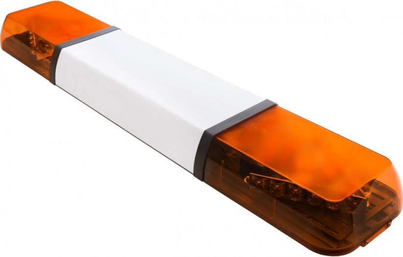 LED lightbar Optima 90 110cm, Orange, white center, ECE R65 - Color: Orange, White center: Yes, Lens: Colored, LED modules: 4ml