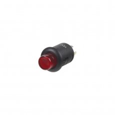 Kulaté 6A červené LED tlačítko 