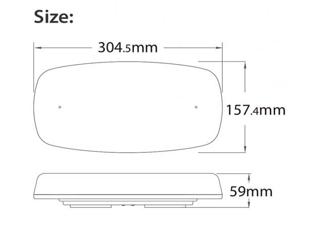 AKU LED lightbar, orange, 84LEDx0,5W, magnet, 12-24V, 304mm, ECE R65