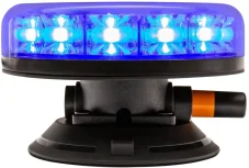 LED maják modrý 12/24V, vakuový držák 140Km/H, 12x LED 3W, R65