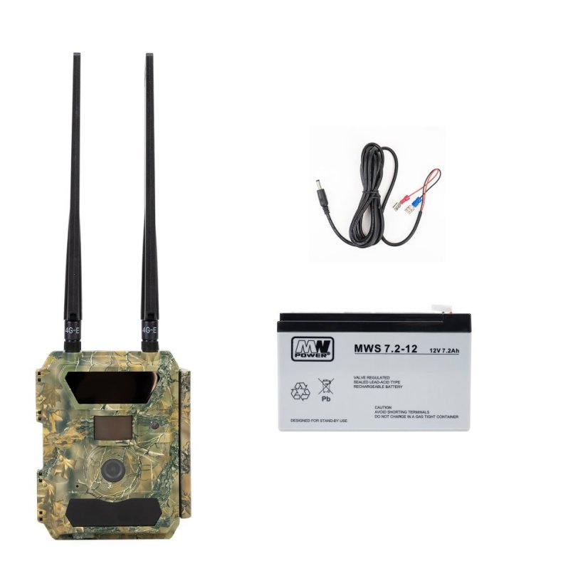 PNI Hunting 400C PRO 24MP Game Camera Kit with 7.2Ah Battery and Power Cable
