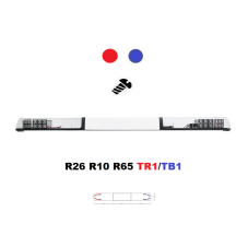 LED lightbar Optima 90/2P 160cm blue / red, white center, ECE R65