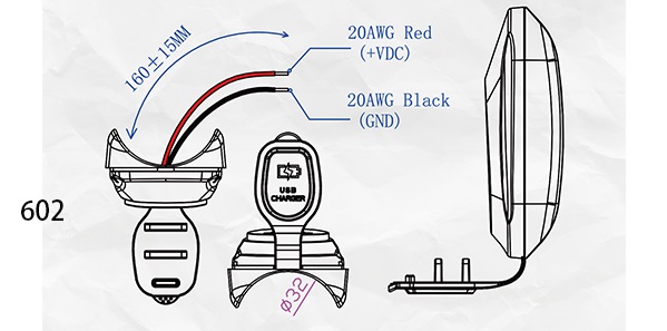 2x USB QC3.0 + USB-C PD3.0 zásuvka 12/24V, montáž na tyč