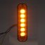 Warning light 6x4W LED vertical, 12-24V, orange, ECE R65