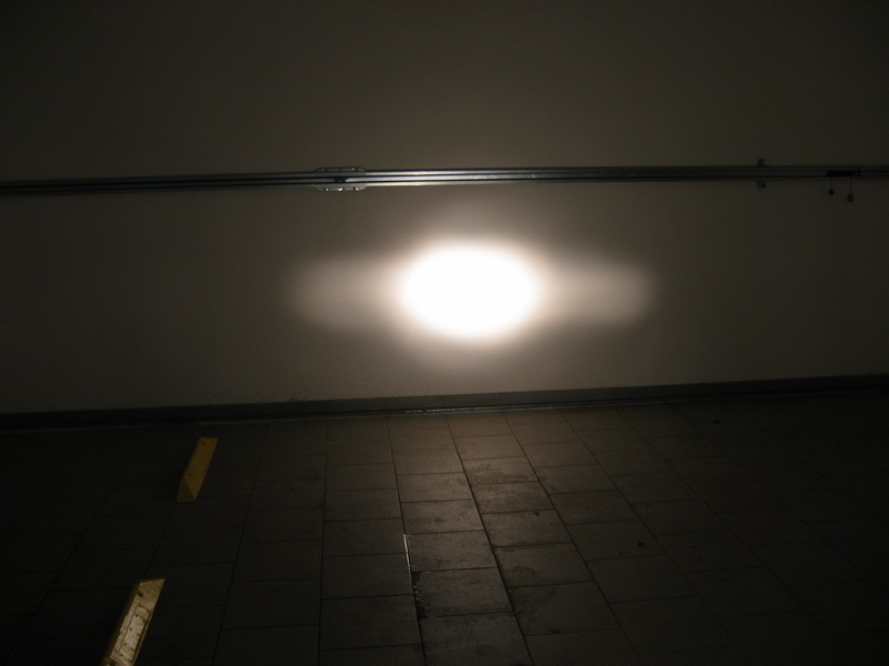 An example of illumination of high-beam halogen additional lights