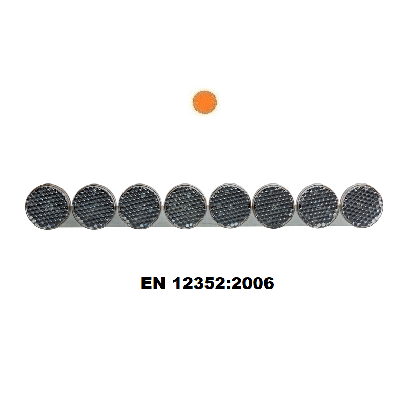 Oranžová LED světelná výstražná alej