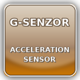 G-senzor (akcelerometer) deteguje pohyb/náraz a môže spúšťať alarm alebo funkcie.
