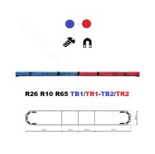 LED svetelná rampa Montana 160cm, Modro-červená, EHK R65