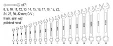 Sada klíčů očkoplochých 17ks 8-32 mm