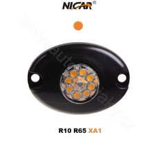 2x PROFI warning LED light, external orange, 12-24V, ECE R65