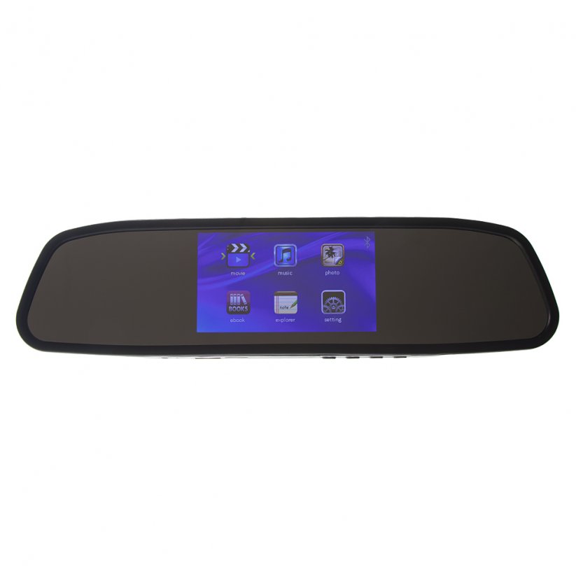 LCD monitor 4,3" on mirror with microSD/USB/FM modulator/Bluetooth