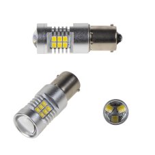 LED BA15s biela, 12-24V, 21LED/2835SMD