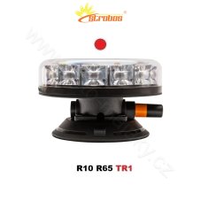 LED maják červený 12/24V, vákuový držiak 140Km/H, 12x LED 3W, R65