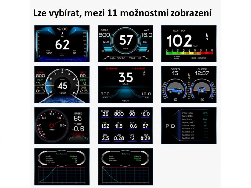 On-board DISPLAY 3.2" LCD, GPS speedometer with built-in multi-axis gyroscope