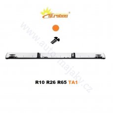 Oranžová/Clear LED majáková rampa Optima Eco90, délky 140cm, výšky 9cm, 12/24V, R65 od výrobce P.P.H. STROBOS