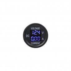 Digital ampermeter and voltmeter 5-48V, 0-10A blue