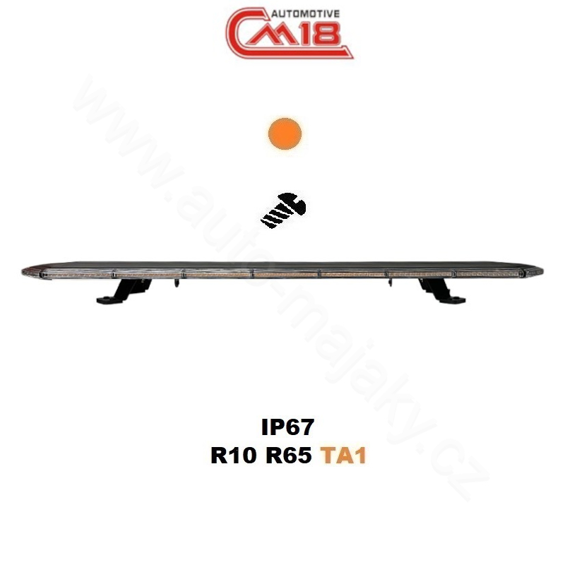 SLIM LED svetelná rampa 1220mm, oranžová, 12-24V, 36+168LED, ECE R65, bezdrôtový ovládač