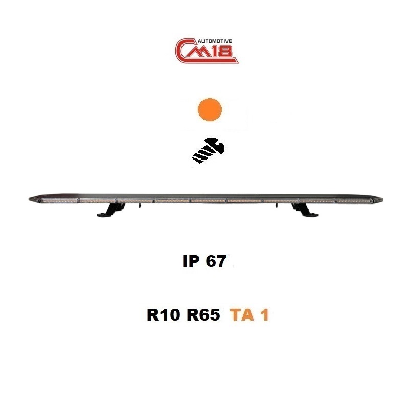 Slim LED svetelná rampa oranžová 153,cm, 12/24V, R65