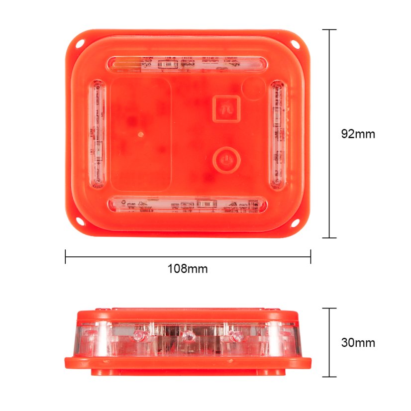 Intelligent LED warning light 16LED, set of 6