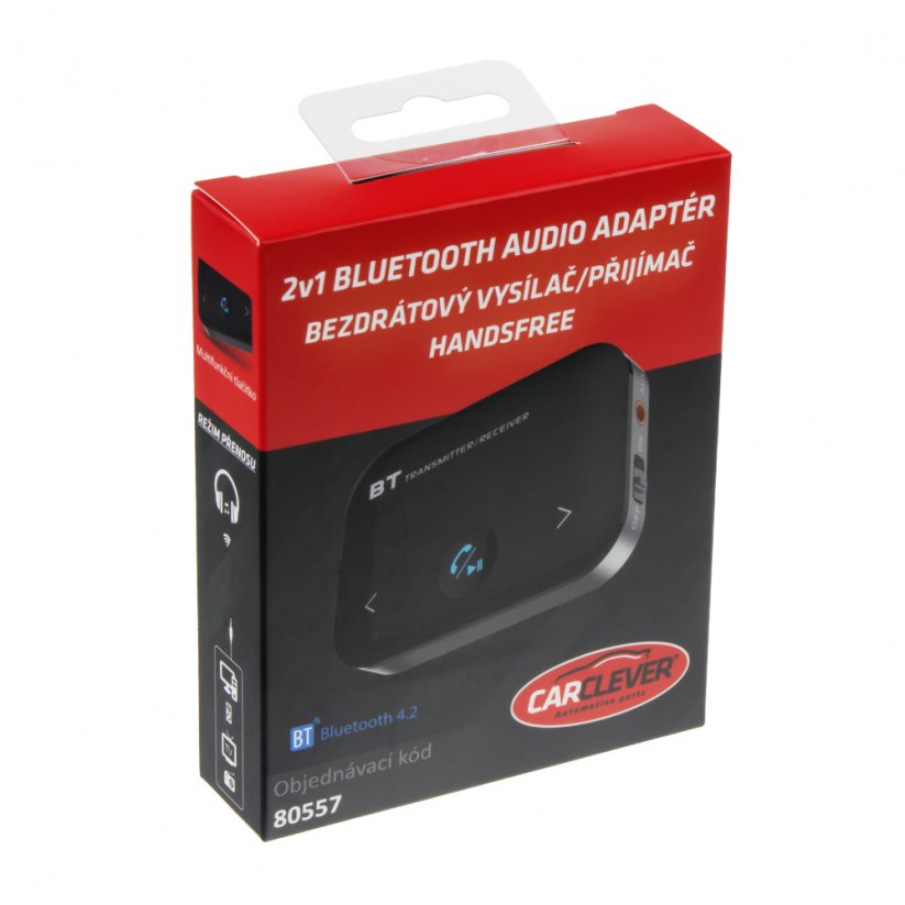 2v1 Bluetooth audio adaptér/HF/AUX výstup/vstup
