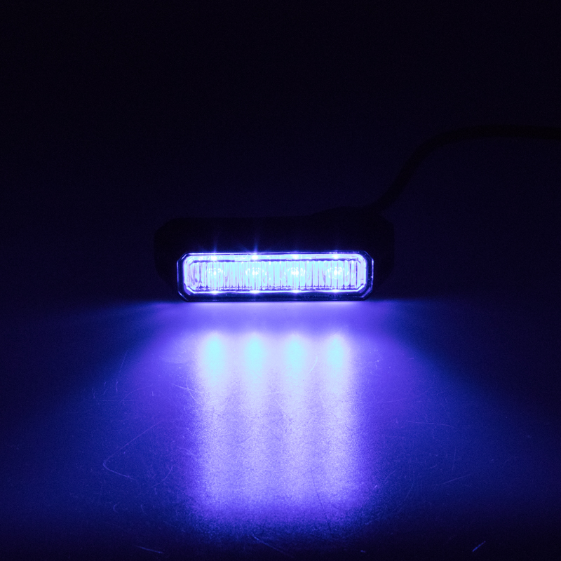 View of working blue LED flashing module 