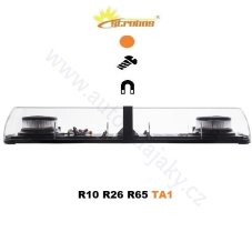 Oranžová/Clear LED svetelná mini rampa Optima Eco90, délky 60cm, výšky 9cm, 12/24V, R65 od výrobca P.P.H. STROBOS