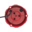 Robustný červený LED maják, červený hliník, 96 W, ECE R65