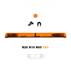 LED majáková rampa Optima 90/2P 110cm, Oranžová, EHK R65