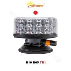 LED maják červený 12/24V, vákuový držiak 140Km/H, 24x LED 3W, R65