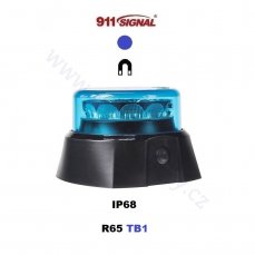 Profesionální AKU nabíjecí modrý LED maják 911-C13MGblu od výrobce 911Signal