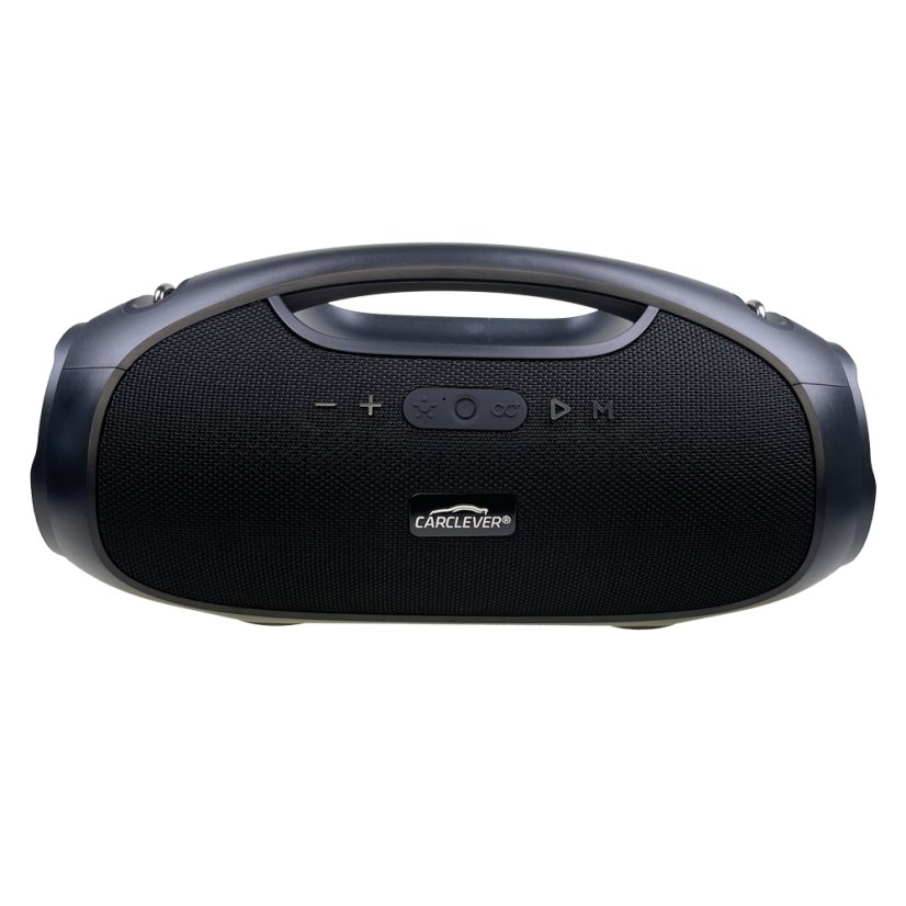 CARCLEVER bezdrátový Bluetooth reproduktor 120 W, IPX6, USB, AUX, MIC, RGB