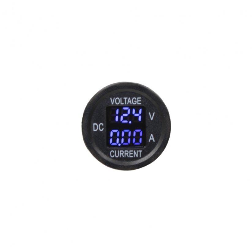Digitální ampérmetr a voltmetr 5-48V, 0-10A modrý