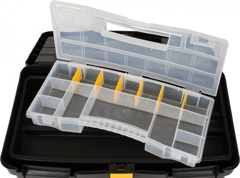 Mobile tool cabinet with removable organiser