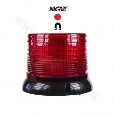 LED beacon red 12/24V, magnetic 80Km/H, 40X LED 0,5W by Nicar