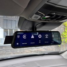9,66" monitor s Apple CarPlay, Android car, Bluetooth, Dual DVR v zrkadle pre montáž na zrkadlo
