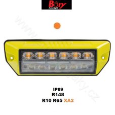 PREDATOR oranžový 6x2W + pracovní světlo, 12-24V, žlutý, ECE R65