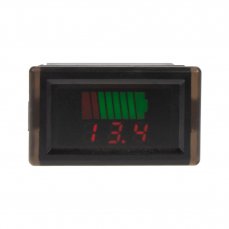 Digital voltmeter with 6/12/24V battery indicator