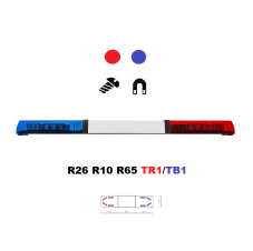 LED svetelná rampa Optima 60 90cm modro / červená, biely stred, EHK R65